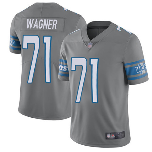 Detroit Lions Limited Steel Men Ricky Wagner Jersey NFL Football 71 Rush Vapor Untouchable